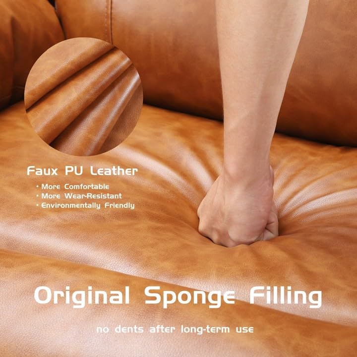 Oversized 27" Power Recliner Chair with Heat and Massage - 360° Swivel Faux Leather Rocking Chair for Adults with Cup Holder for Living Rooms, Bedrooms, and Nurseries - Brown GarveeHome