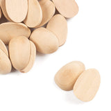 Pack of 60 Smooth Solid White Birch Unfinished Wood Split Eggs by Factory Direct Craft - Tiny Wooden Half Eggs for Easter Holiday and Everyday Factory Direct Craft