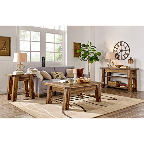 Alaterre Furniture Durango 27" W Industrial Wood End Table Alaterre Furniture