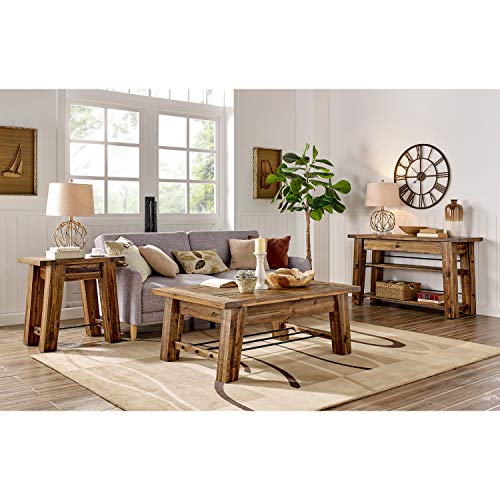 Alaterre Furniture Durango 27" W Industrial Wood End Table