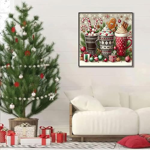 Christmas Stamped Cross Stitch Kits - Christmas Snowflake Counted Cross Stitch Kits for Beginners Adults Needlepoint Cross-Stitch Patterns Dimensions Needlecrafts Embroidery Kits Arts and Crafts