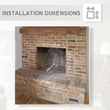 LegendFlame Carl 28" W Electric Fireplace Insert (EF262), Fireplace Heater 750/1500W, Fire Crackling Sound, Remote Control Legend Flame