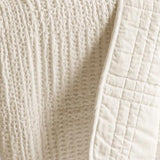 Levtex Home Cloud Waffle King/Cal King Quilt Set (106x92in) and 2 Pillow Shams (36x20) - Box Quilted Waffle Texture - Undyed Cream - Cotton King Size Quilt Bedding Set - Lightweight Soft Pre-Washed Levtex Home