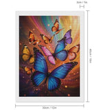 TZTTZT Diamond Art Kits for Adults - Vibrant Butterfly Kaleidoscope Scene Diamond Painting Kits for Adults Beginner, Frameless Diamond Painting Craft for Home Wall Decor TZTTZT
