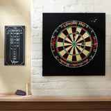 Viper League Pro Regulation Bristle Steel Tip Dartboard Starter Set with Staple-Free Bullseye, Radial Spider Wire, High-Grade Sisal with Rotating Number Ring, Chalk Cricket Scoreboard, Steel Tip Darts Viper