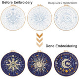 Louise Maelys 3 Set Tarot Embroidery Kits for Beginners,Cross Stitch Kit for Adults,Starters DIY Needlepoint Including Embroidery Cloth with Sun Moon Star Evil Eye Pattern and Instructions