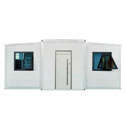 Luxury 20ft 30ft 40ft Double Wing Extension Room Prefab Folding Container Homes 2 Bedrooms 1 Bathroom Steel Expandable Prefab Houses 3 Bedrooms - WoodArtSupply