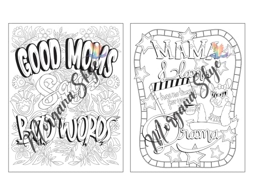 Swear Word Coloring Book for Moms: Motivational Quotes and Doodle Therapy for Stressed Out Moms Who Deserve a Break (and a Glass of Wine!) WoodArtSupply