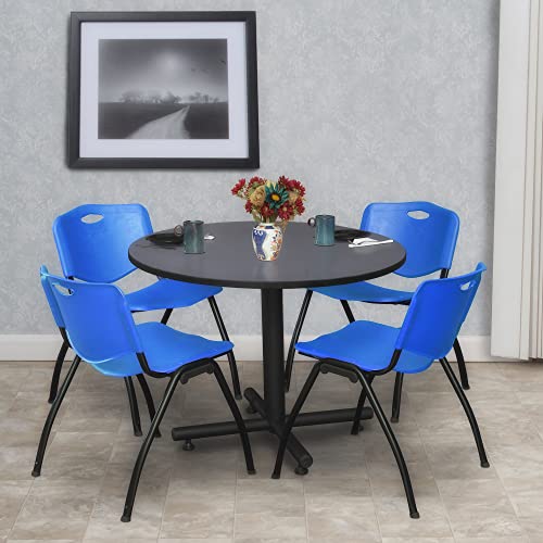 Regency Kobe 42-Inch Round Breakroom Table, Grey Regency Seating