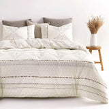 Wake In Cloud - Boho Comforter Set, Farmhouse Bohemian Western Aztec Neutral Aesthetic, Soft Lightweight Bedding, 3 Pieces, Beige, Twin/Twin XL Size Wake In Cloud