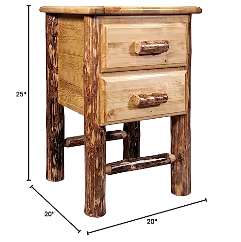 Montana Woodworks Glacier Country Collection 2-Drawer Nightstand/End Table Montana Woodworks