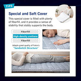 EMOOR Foldable Hybrid Futon Mattress, High-Resilience Urethane Foam 150N with Washable Padded Cover, Twin, Tatami Floor Sleeping Mat Pad Topper, Gray EMOOR