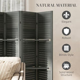 HOMCOM Room Divider, 6 Panel 67" Tall Wood Privacy Screen with 3 Display Shelves, and Folding Storage for Bedroom or Home Office, Gray HOMCOM