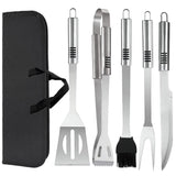Grill Tools Set,Stainless Steel Grill Set for Men, 6pc BBQ Tools Grilling Accessories Kit with Spatula,Fork,Knife,Brush,Tongs & Carry Bag Grill Utensils Set for Outdoor Grill Dossini
