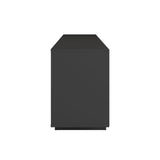 Techni Mobili Modern TV Stand for Screen TVs Up to 70” When Measured Diagonally – Black TV Stand with 2 Storage Cabinets with Patterned Doors and Open Shelves – Black Techni Mobili