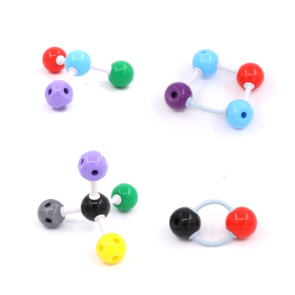 Swpeet 307 Pcs Molecular Model Kit for Organic and Inorganic Chemistry - Chemistry Molecular Model Student and Teacher Set - 126 Atoms & 30 Orbitals & 150 Links & 1 Short Link Remover Tool Swpeet