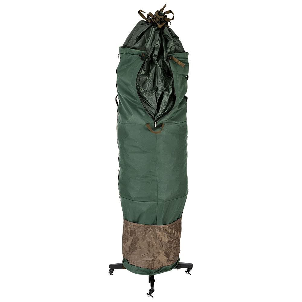 [Upright Tree Storage Bag] - Christmas Tree Storage Bag | Hold Artificial Trees up to 7.5 Feet Tall - Keep Your Fake Tree Assembled | Includes Rolling Tree Stand (7.5' - Medium) TreeKeeper