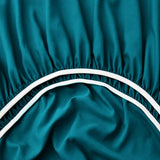Horbaunal Extra Deep Pocket Queen Fitted Sheet Only - Fits Up to 24 Inch Mattress - Luxury 1800 Thread Count - Microfiber Teal Fitted Bed Sheet Queen Size Horbaunal