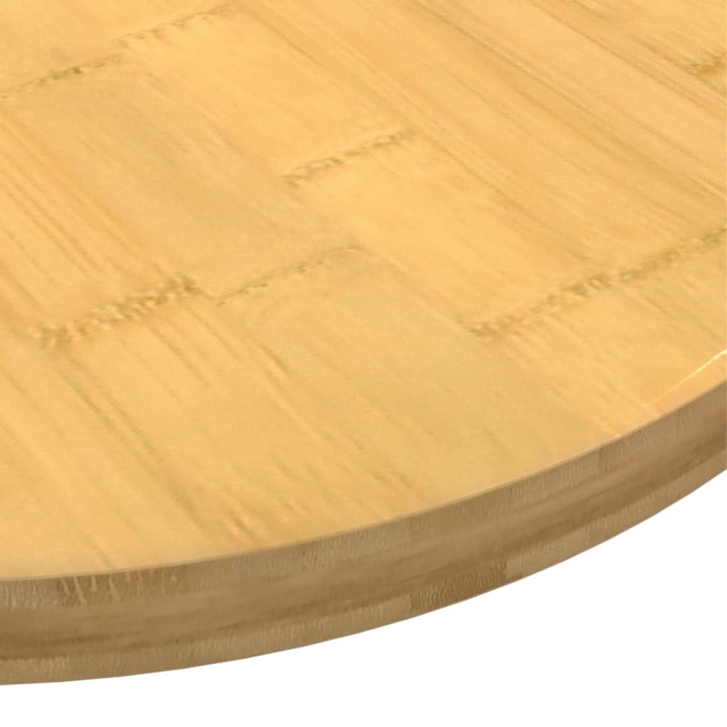 vidaXL Round Bamboo Table Top - 19.7" Diameter, 1" Thick, Natural Hardwood, Versatile, Easy to Clean, Unique Grain Pattern, Ideal for Coffee Tables, Side Tables, Console Tables vidaXL