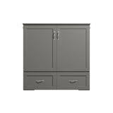 AFI, Hamilton Twin XL Murphy Bed Chest with 6" Mattress, Storage Drawer, and Built-in USB Charger, Grey AFI