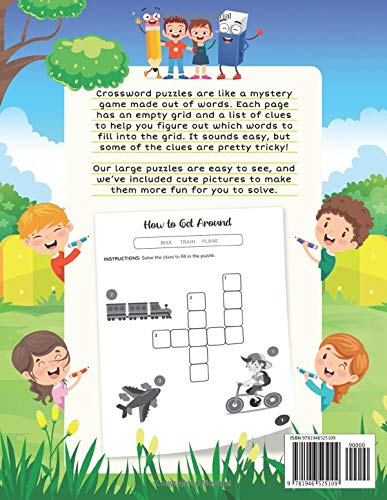 101 Fun Crossword Puzzles for Kids: First Children Crossword Puzzle Book for Kids Age 6, 7, 8, 9 and 10 and for 3rd graders | Kids Crosswords (Easy Word Learning Activities for Kids) WoodArtSupply