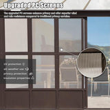 12x16FT All Season Sunroom, Outdoor Permanent Wall Mounted Solarium with Detachable Polycarbonate Windows, Aluminum Lean to Gazebo Sun Room with 2 Lockable Sliding Doors for Garden Patio Deck Ginkartu