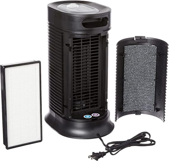 Honeywell AllergenPlus HEPA Tower Air Purifier, Airborne Allergen Reducer for Small Rooms, Reduces Allergens, Smoke, Wildfire Smoke, Pollen, Pet Dander and More, Black, HPA060 Honeywell