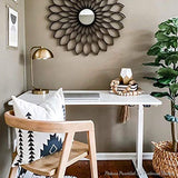 FLEXISPOT 48 inches Electric Standing Desk Height Adjustable Home Office Table Stand Up Desk Leg w/Automatic Smart Keypad (Upgraded White Frame + 48 in White Top),48x30 inch FLEXISPOT