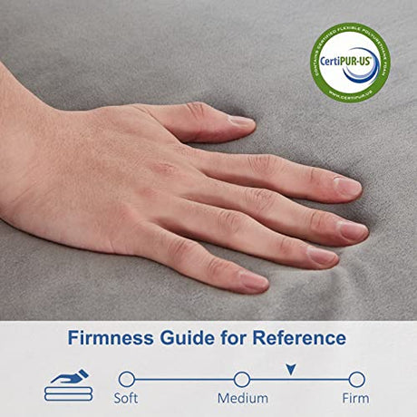 SINWEEK Tri Folding Mattress Foam Topper 4" Thickness Floor Cot Mattress, Guset Bed with Removable&Machine Washable Cover and Lining, CertiPUR-US Certified 25 x 75 Inch SINWEEK