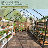 AirWire 12x8 FT Greenhouse for Outdoors, Quick Setup Polycarbonate Greenhouse with Roof Vent, Aluminum Large Walk-in Greenhouse for Outside Garden Backyard, Black AirWire