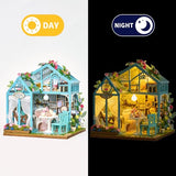 BenBen DIY Miniature House Kit, Mini House Building Kit for Adults, Model Craft Kits with Furniture, Tiny Dollhouse Diorama to Build for Hobbies, Gifts for Family and Friends(Garden Tea House)
