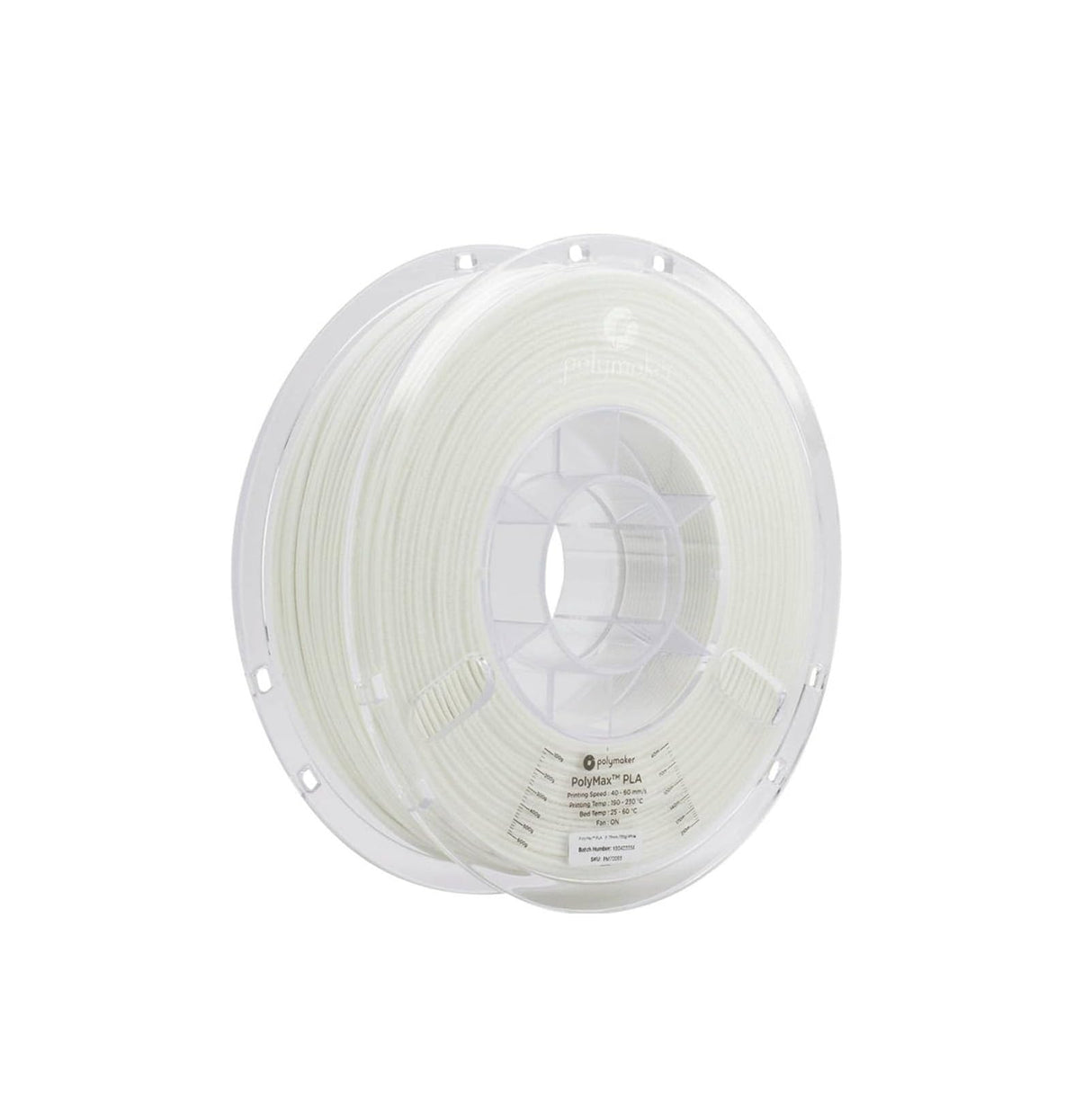 Polymaker PolyMax Tough PETG Filament 1.75mm White 0.75kg 3D Printer Filament, Tougher PETG+ White 3D Printing Filament, Higher Heat Resistance Than PLA POLYMAKER