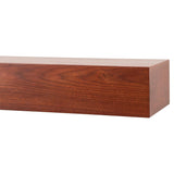 Modern Ember Walnut Creek 72 Inch Fireplace Mantel Shelf in Burnt Sienna - Durable 9" Depth, Wall-Mounted Shelf with Smooth Finish and Close-Grain Details, Real Walnut Wood Modern Ember