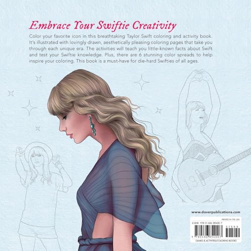 The Eras of Taylor Swift: An Unofficial Coloring & Creativity Book (Dover Adult Coloring Books) WoodArtSupply