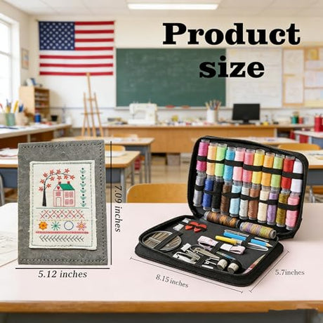 New DIY Embroidery Stitch Book Kit,86-Piece Sewing Tool Set,with 106 Illustrated Stitches,Step-by-Step Tutorials,Perfect Gift for Craft Lovers & Cross Stitch Enthusiasts Dhdgzq