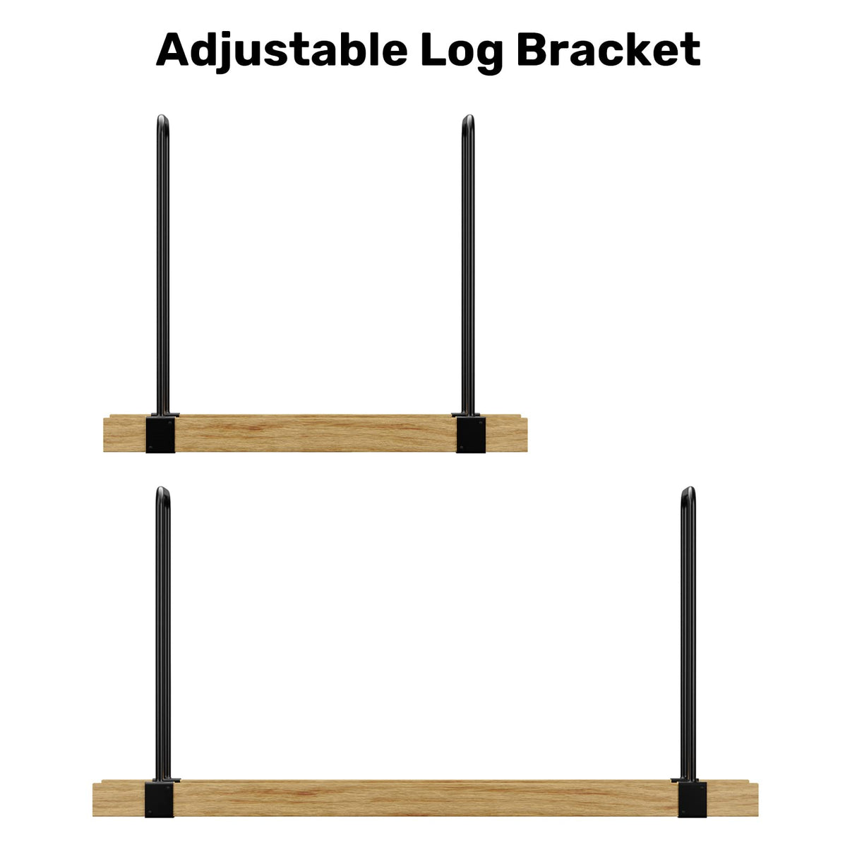 DOEWORKS Heavy Duty Firewood Racks Adjustable Length Log Bracket Rack Holder DOEWORKS
