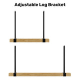 DOEWORKS Heavy Duty Firewood Racks Adjustable Length Log Bracket Rack Holder DOEWORKS