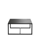 EMMA + OLIVER All-Weather Commercial Grade Indoor/Outdoor Steel Patio Coffee Table in Black EMMA + OLIVER