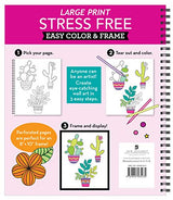 Large Print Easy Color & Frame - Stress Free (Adult Coloring Book) New Seasons