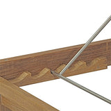 Modway Upland Teak Wood Outdoor Patio Chaise Lounge Chair with Cushions in Natural White Modway