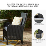 Signature Design by Ashley Beachcroft Casual Weather Resistant Outdoor Arm Chair with Cushion, Set of 2, Light Gray & Black Signature Design by Ashley