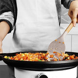 Silicone Cooking Utensils Set - 446°F Heat Resistant Silicone Kitchen Utensils for Cooking,Kitchen Utensil Spatula Set w Wooden Handles and Holder, BPA FREE Gadgets for Non-Stick Cookware (Khaki) oannao