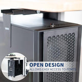 VIVO Under Desk and Wall 8.3 to 13 inch Wide Office and Gaming PC Mount, Large Computer Case CPU Machine Holder with Swivel and Locking, Holds 44 lbs, Black, MOUNT-PC01L VIVO