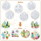BEUNITONE Cactus Embroidery Kit for Beginners, 6PC Succulent Plant Themed Needlepoint Kits for Adults with Hoops, Threads, Needles, Instructions and Full Kits, DIY Home Decor Craft Gift for Adults