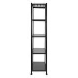 AHULIN 5 Tiers Adjustable Kitchen Storage Rack with Wheels,Freestanding 62In Shelving Storage Rack for Garages, Kitchens, Living Rooms(Black) AHULIN