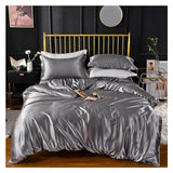 High-End Home Rayon Satin Bedding Set Luxury Single Double Duvet Cover Set, King Queen Size Bedding Sets No Sheets,Bedding Generic