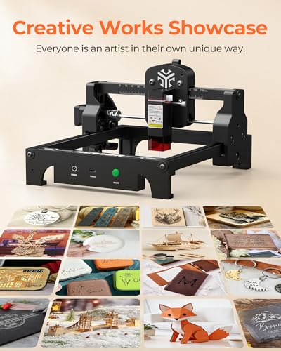 ACMER S1 Laser Engraver for Beginners, 6000mW Lazer Engraving Machine with 130x130mm Working Area, Laser Cutter for Wood, Acrylic, Leather, DIY Crafts & Small Business ACMER