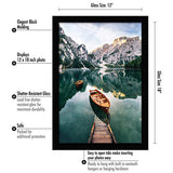 Americanflat 12x18 Black Picture Frame - Engineered Wood Photo Frame with Shatter-Resistant Glass and Hanging Hardware for Wall Display Americanflat