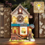 UFLJPKS Book Nook Kit for Adults and Teens, DIY Miniature House Kit with Led Light, 3D Wooden Puzzles for Adults, Wood Gifts for Family and Friends(Cuckoo House)