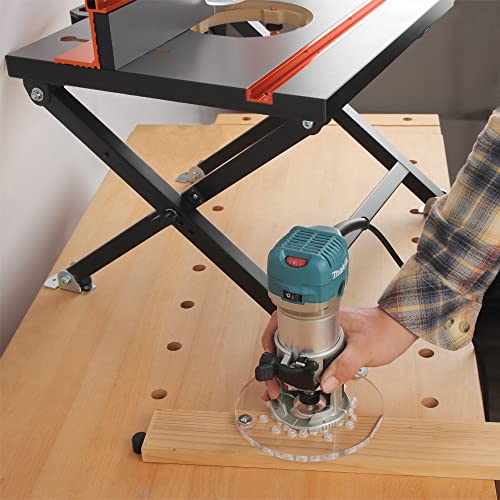 O'SKOOL Quick Convertible and Foldable Benchtop Trim Router Table with Insert Plate Kit O'SKOOL